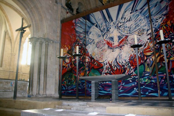 Candlesticks & Crosses, Chichester Cathedral 2010/11 Aluminium 3.0m